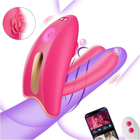 ouples Sex Toys Wearable Vibrator - Adult Toys App Remote Control Panty Rose Vibrator