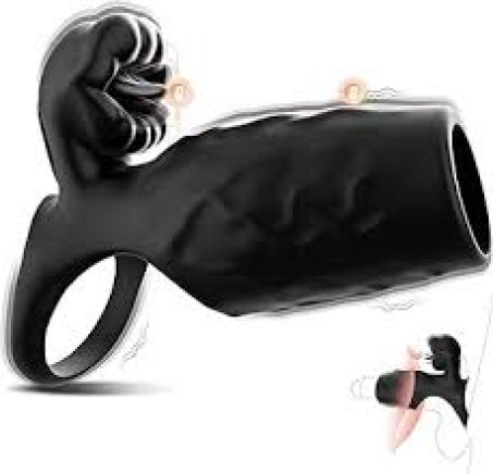 Vibrating Cock Ring with Penis Sleeve