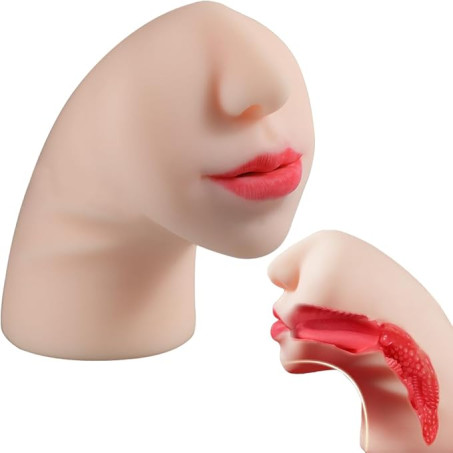 Realistic Oral Simulation Male Masturbator – TPE Ergonomic Suction Cup Device