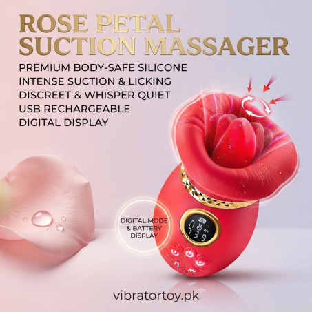 Rose Kiss Sucking Licker Vibrator In Pakistan – Dual-Action Clitoral Suction Toy